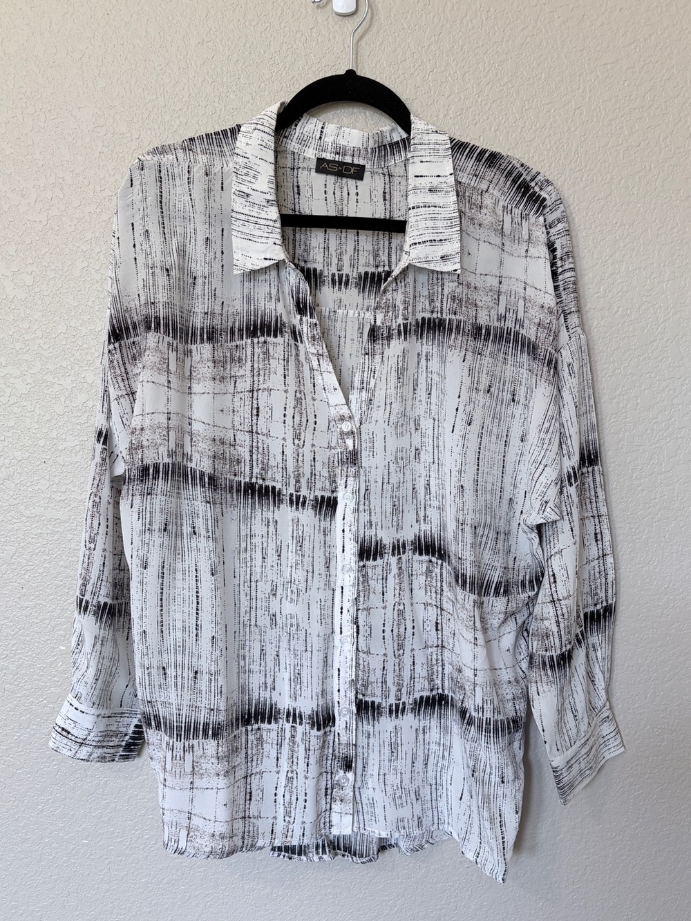 AS by DF 100% Silk Long Sleeve Blouse Large